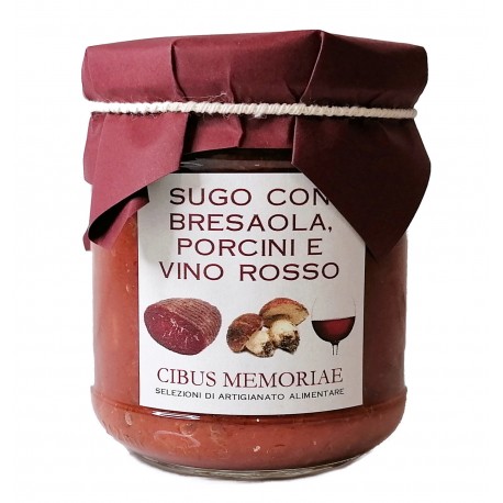 Sugo con Bresaola, porcini e vino rosso