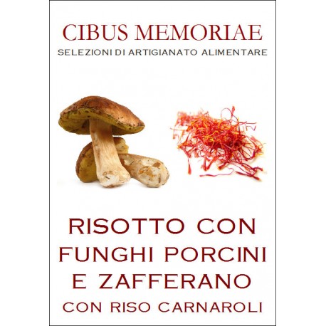 Risotto with porcini mushrooms and saffron