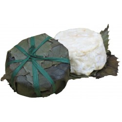 Robiola cheese aged in leaves