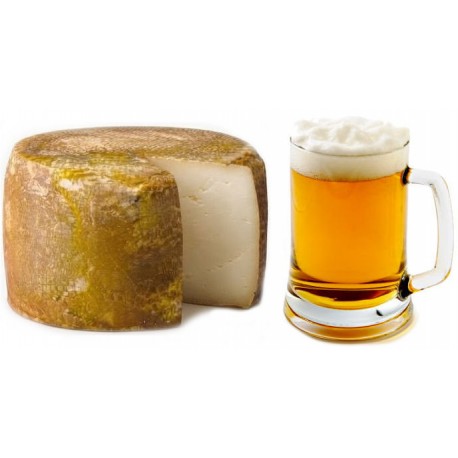 Elvo Valley tometta cheese with beer